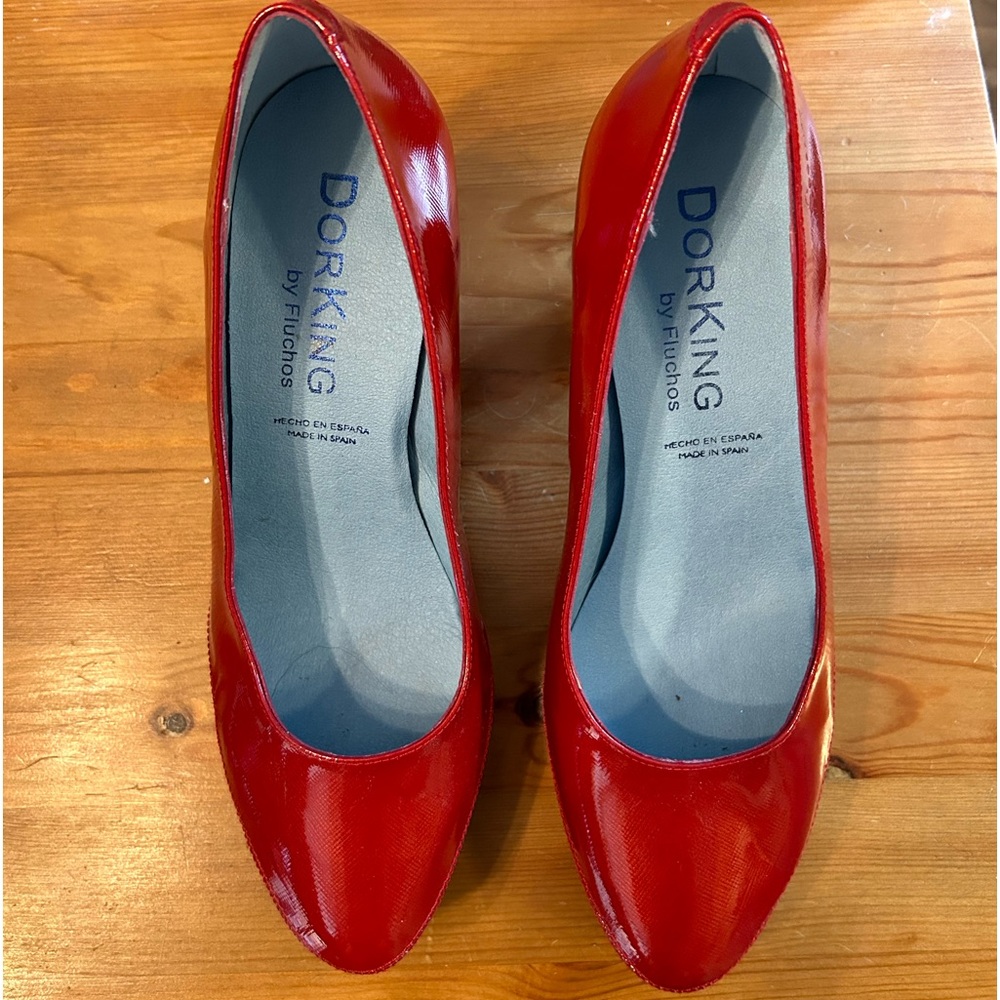 Like new red patent heels